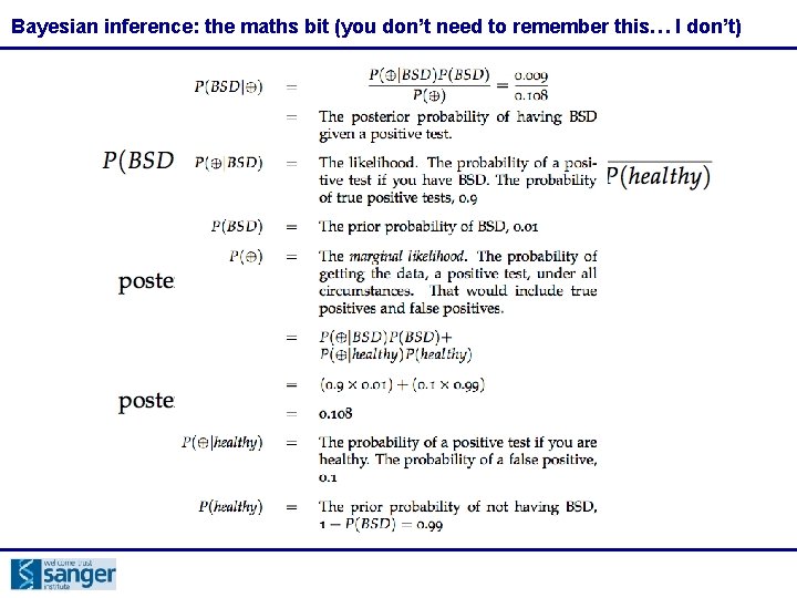 Bayesian inference: the maths bit (you don’t need to remember this… I don’t) 
