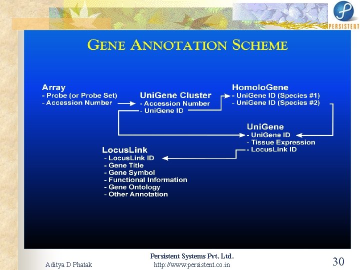 Aditya D Phatak Persistent Systems Pvt. Ltd. http: //www. persistent. co. in 30 