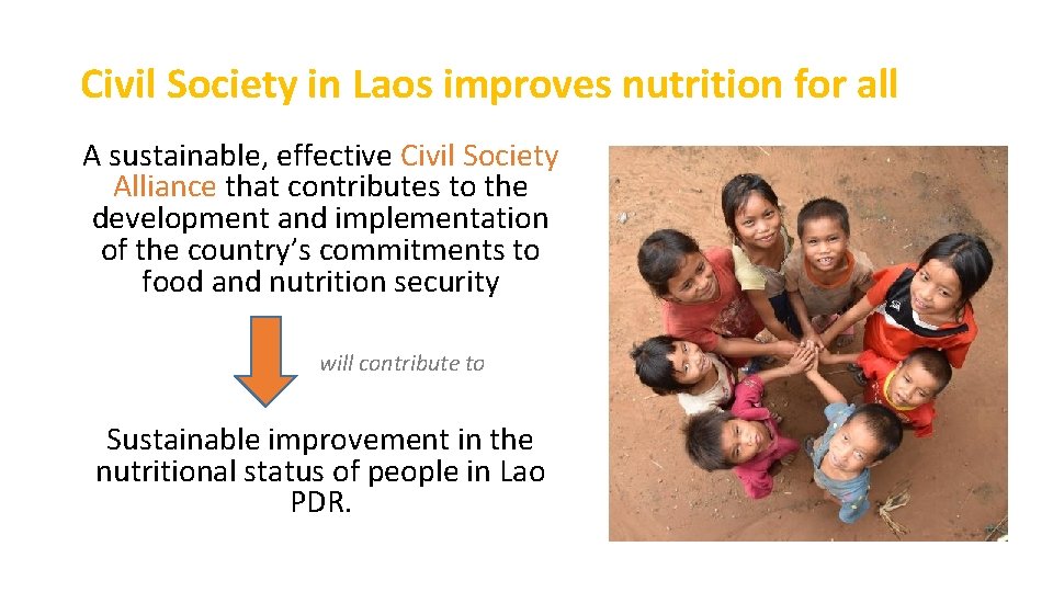 Civil Society in Laos improves nutrition for all A sustainable, effective Civil Society Alliance