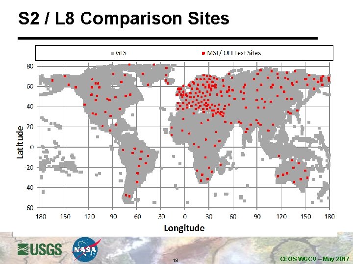 S 2 / L 8 Comparison Sites 18 CEOS WGCV – May 2017 