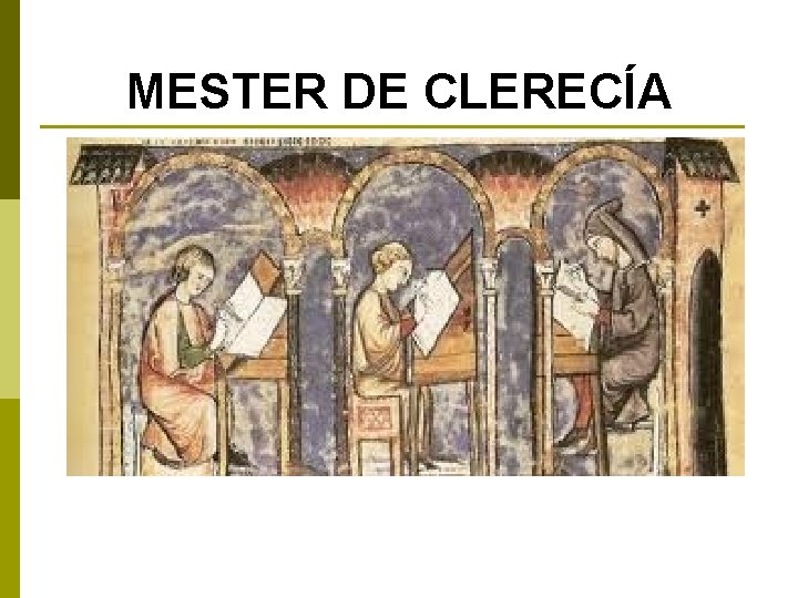 MESTER DE CLERECÍA 