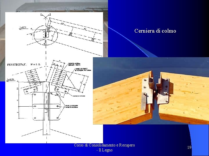 Cerniera di colmo Corso di Consolidamento e Recupero - Il Legno 19 