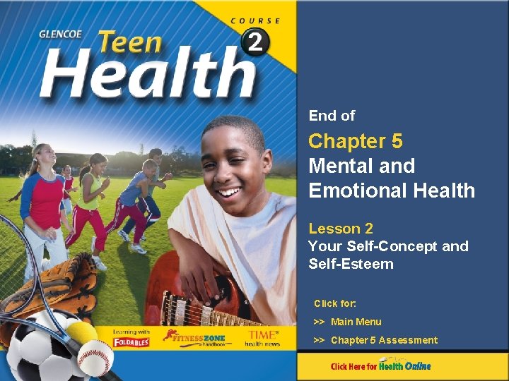 End of Chapter 5 Mental and Emotional Health Lesson 2 Your Self-Concept and Self-Esteem