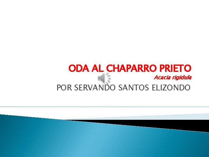 ODA AL CHAPARRO PRIETO Acacia rigidula POR SERVANDO SANTOS ELIZONDO 
