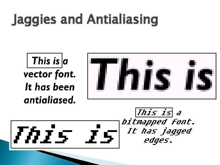 Jaggies and Antialiasing 