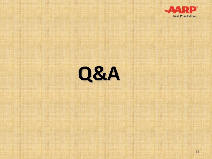 Q&A 15 