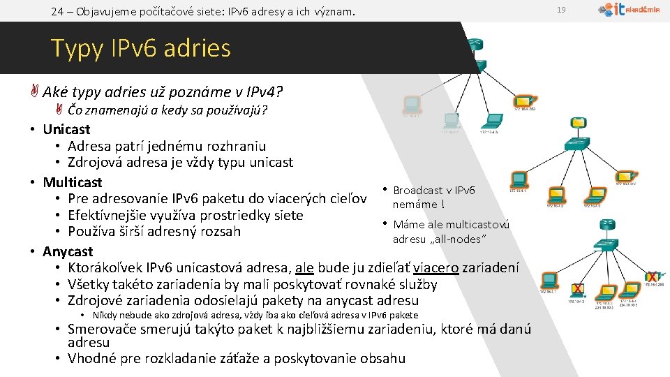 24 – Objavujeme počítačové siete: IPv 6 adresy a ich význam. Typy IPv 6