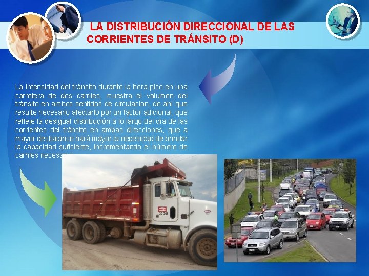  LA DISTRIBUCIÓN DIRECCIONAL DE LAS CORRIENTES DE TRÁNSITO (D) La intensidad del tránsito