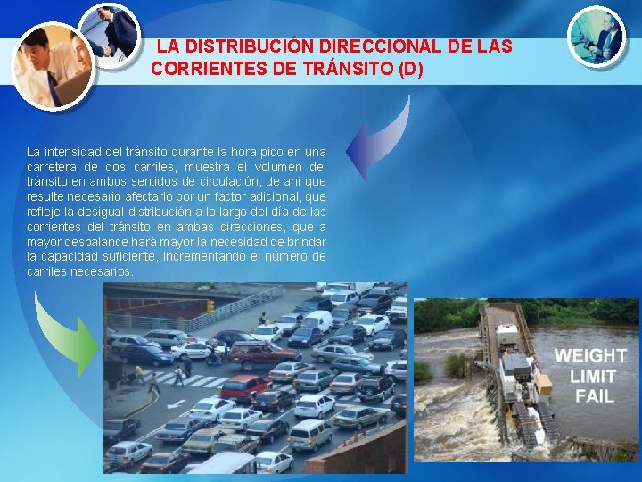  LA DISTRIBUCIÓN DIRECCIONAL DE LAS CORRIENTES DE TRÁNSITO (D) La intensidad del tránsito