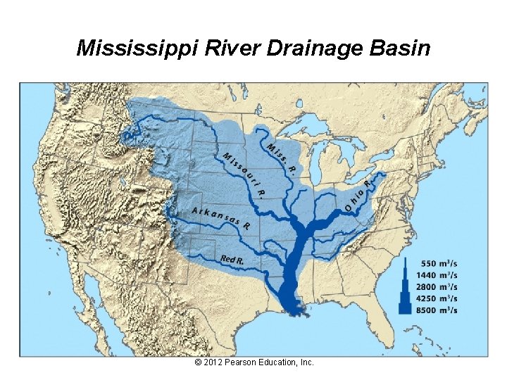 Mississippi River Drainage Basin © 2012 Pearson Education, Inc. 
