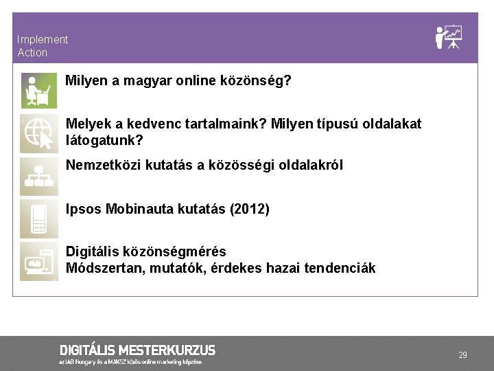 Implement Action 5 Milyen a magyar online közönség? Melyek a kedvenc tartalmaink? Milyen típusú