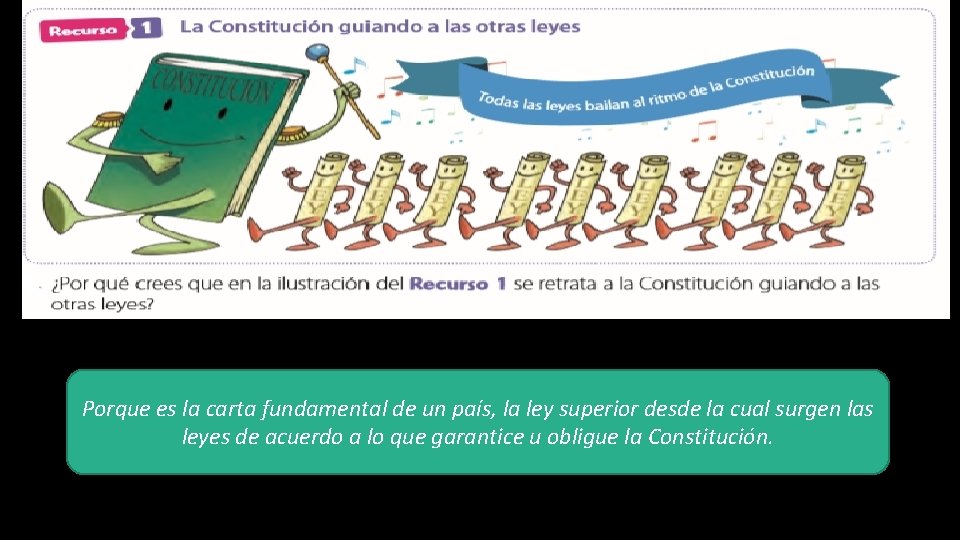 Porque es la carta fundamental de un país, la ley superior desde la cual