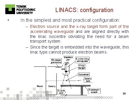 LINACS: configuration • In the simplest and most practical configuration: – Electron source and
