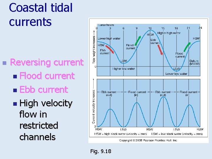 Coastal tidal currents n Reversing current n Flood current n Ebb current n High