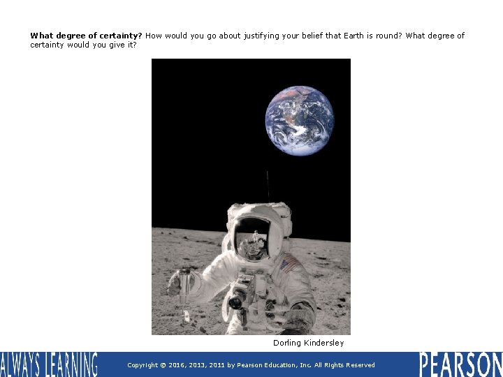 What degree of certainty? How would you go about justifying your belief that Earth What degree of certainty? How would you go about justifying your belief that Earth
