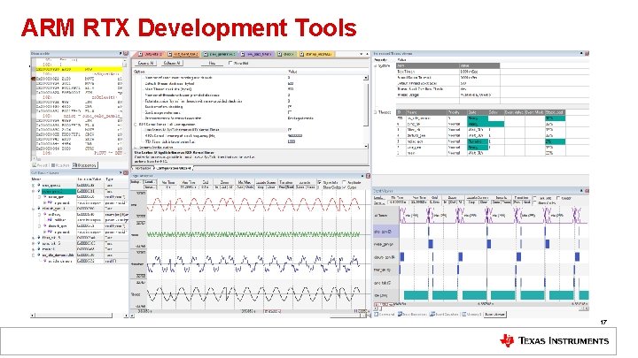 ARM RTX Development Tools • Leverage ARM standard CMSIS-DSP library 17 