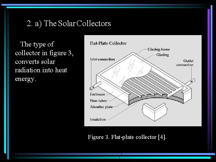 2. a) The Solar Collectors The type of collector in figure 3, converts solar