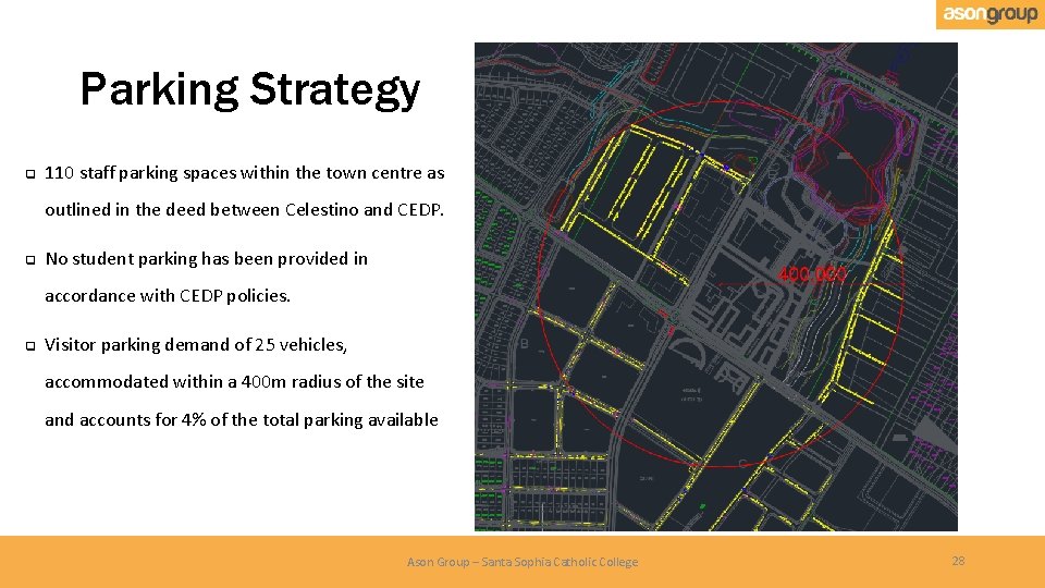 Parking Strategy q 110 staff parking spaces within the town centre as outlined in Parking Strategy q 110 staff parking spaces within the town centre as outlined in