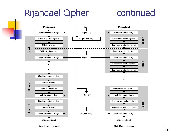 Rijandael Cipher continued 61 