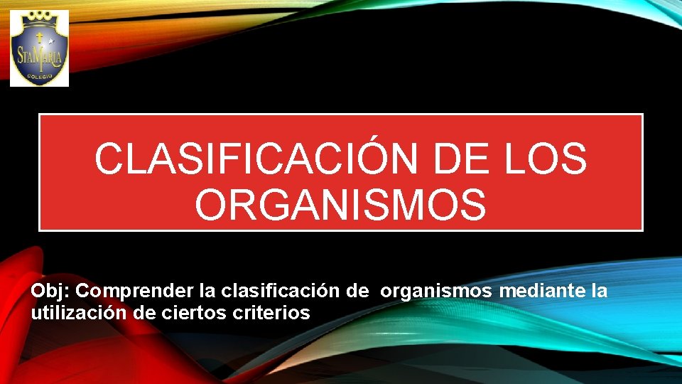 CLASIFICACIÓN DE LOS ORGANISMOS Obj: Comprender la clasificación de organismos mediante la utilización de