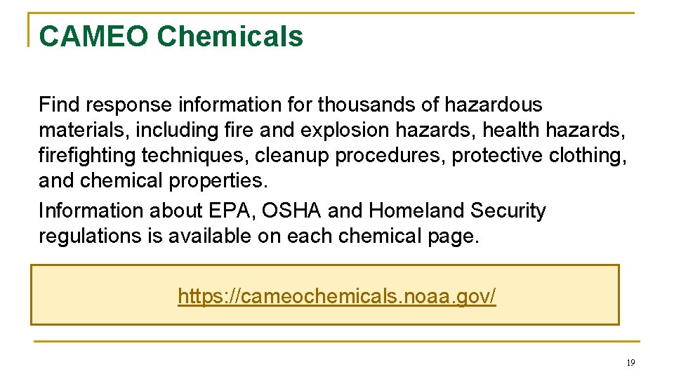 CAMEO Chemicals Find response information for thousands of hazardous materials, including fire and explosion CAMEO Chemicals Find response information for thousands of hazardous materials, including fire and explosion