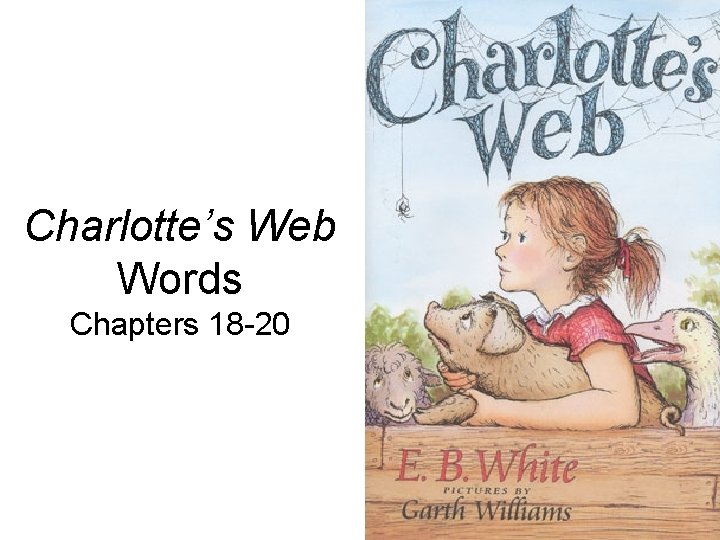 Charlotte’s Web Words Chapters 18 -20 