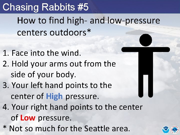 Chasing Rabbits #5 How to find high- and low-pressure centers outdoors* 1. Face into Chasing Rabbits #5 How to find high- and low-pressure centers outdoors* 1. Face into