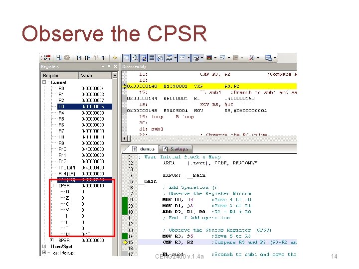 Observe the CPSR CENG 2400 v. 1. 4 a 14 