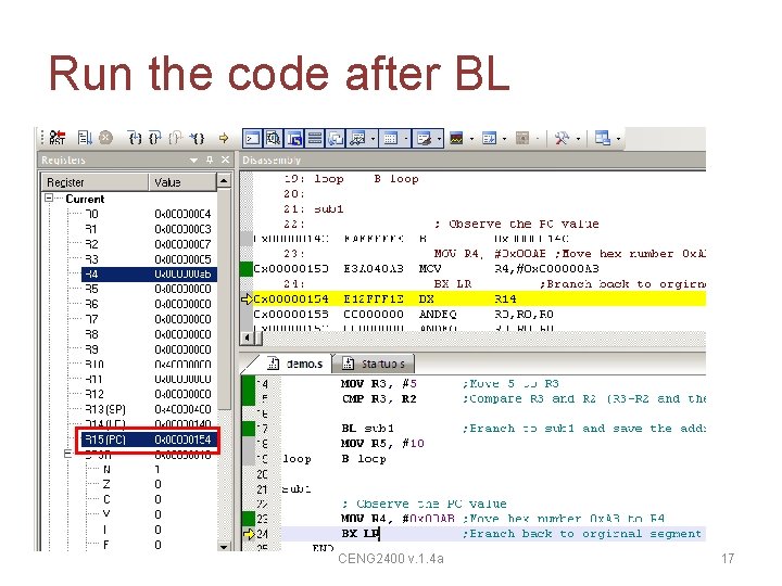 Run the code after BL CENG 2400 v. 1. 4 a 17 