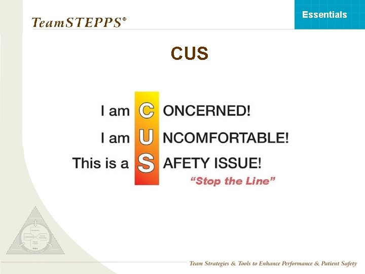 Essentials ® CUS TEAMSTEPPS 05. 2 