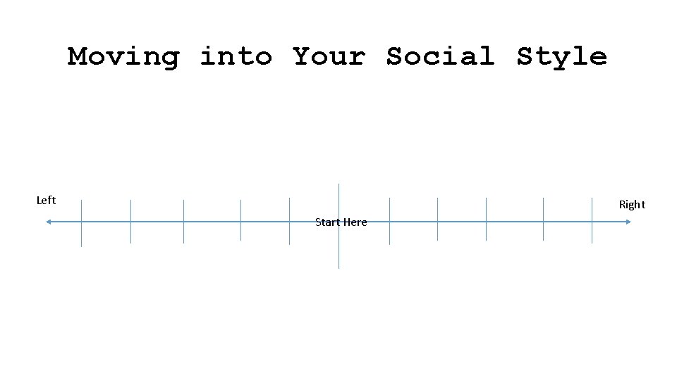 Moving into Your Social Style Left Right Start Here Moving into Your Social Style Left Right Start Here