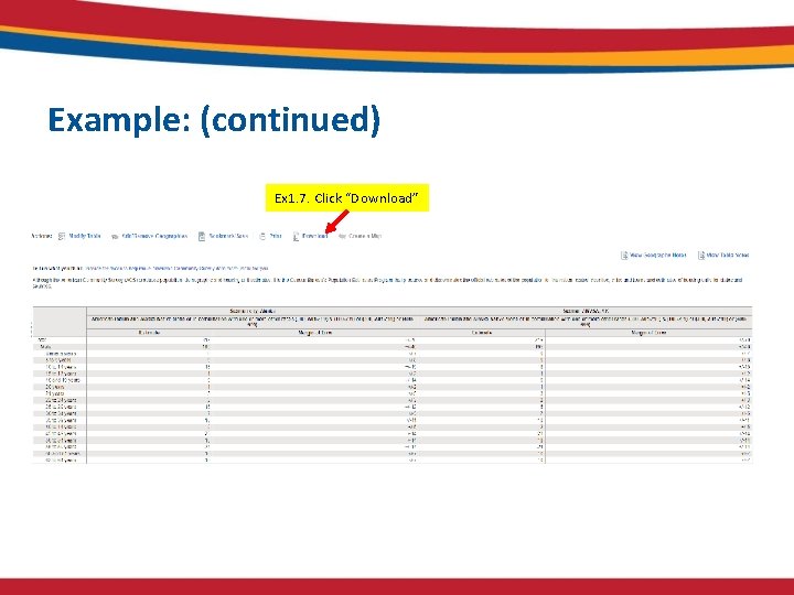 Example: (continued) Ex 1. 7. Click “Download” Example: (continued) Ex 1. 7. Click “Download”