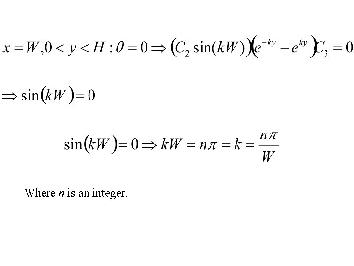 Where n is an integer. 