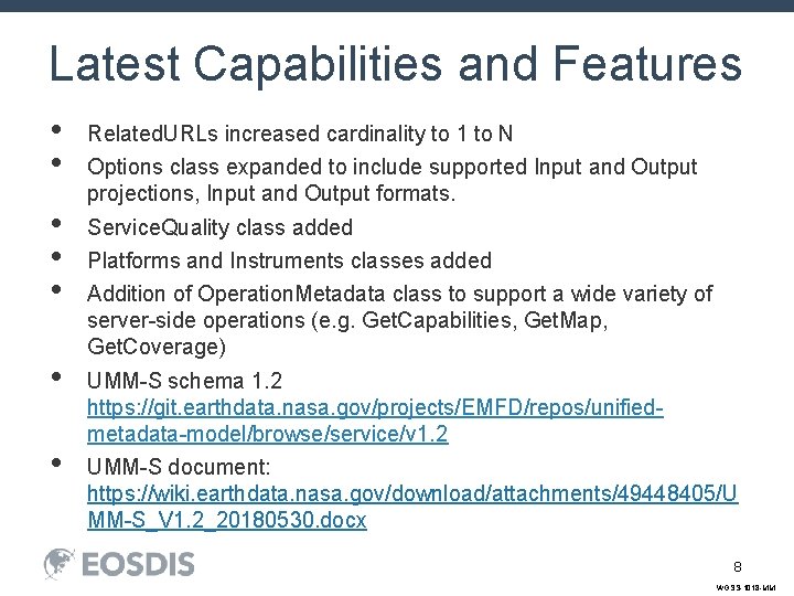 Latest Capabilities and Features • • Related. URLs increased cardinality to 1 to N