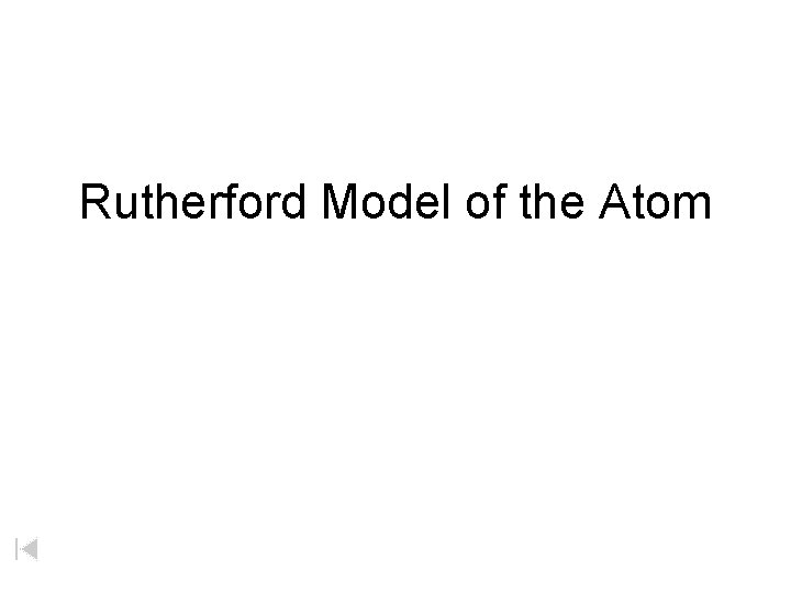 Rutherford Model of the Atom 