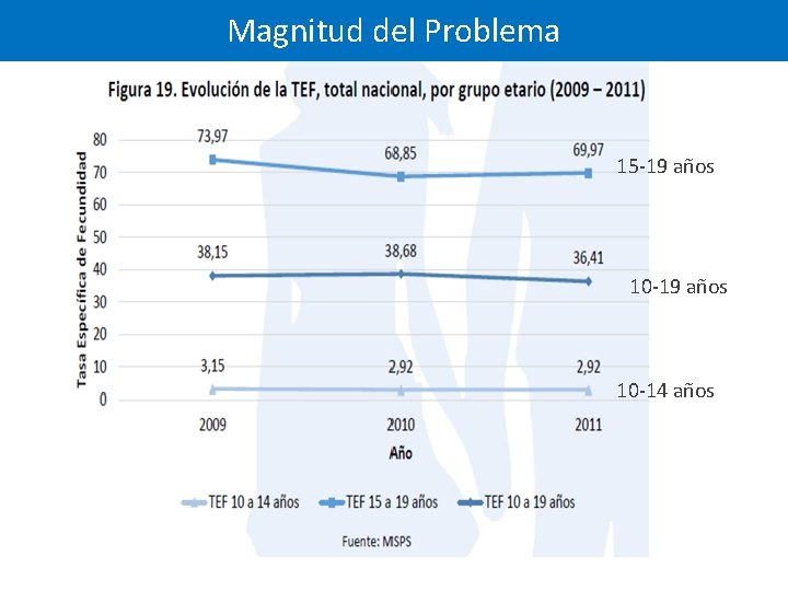 Magnitud del Problema 15 -19 años 10 -14 años 