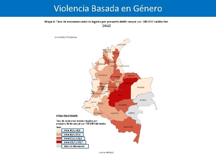 Violencia Basada en Género VIOLENCIA BASADA EN GÉNERO Entre 39, 8 y 60, 8