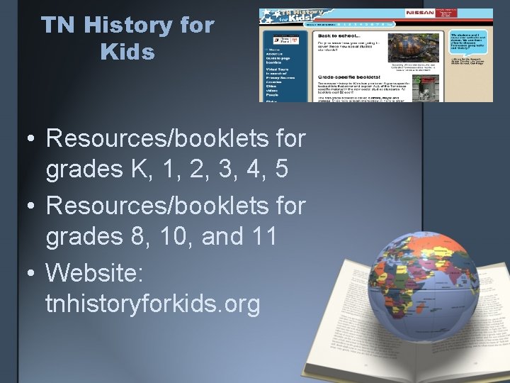 TN History for Kids • Resources/booklets for grades K, 1, 2, 3, 4, 5 TN History for Kids • Resources/booklets for grades K, 1, 2, 3, 4, 5
