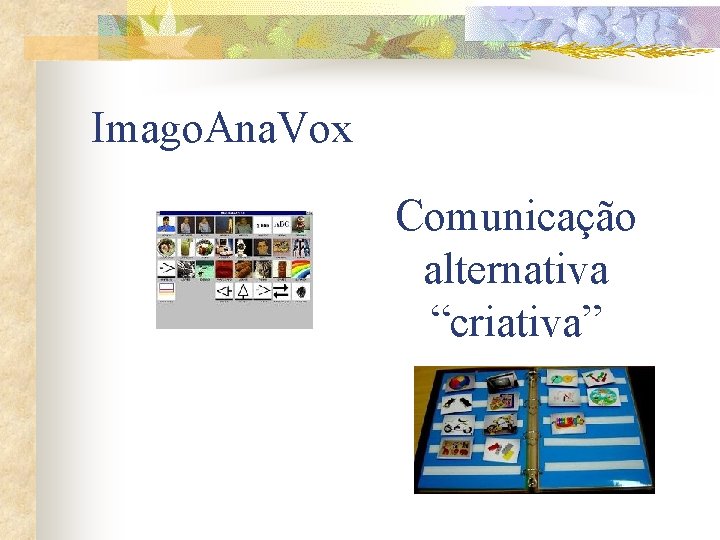 Imago. Ana. Vox Comunicação alternativa “criativa” 