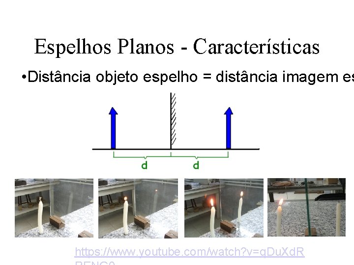Espelhos Planos - Características • Distância objeto espelho = distância imagem es https: //www.