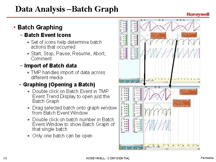 Data Analysis –Batch Graph • Batch Graphing - Batch Event Icons w Set of