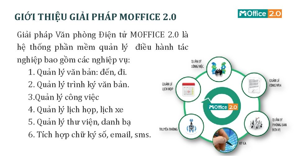 GIỚI THIỆU GIẢI PHÁP MOFFICE 2. 0 Giải pháp Văn phòng Điện tử MOFFICE