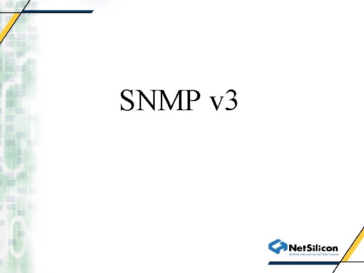 SNMP v 3 