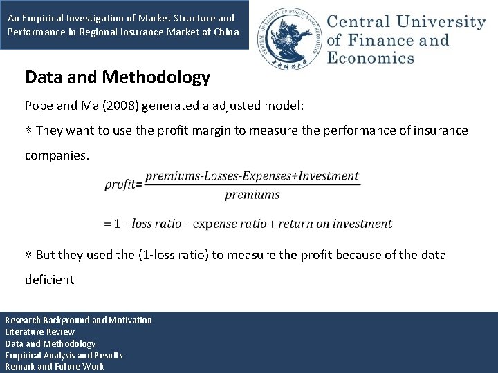 An Empirical Investigation of Market Structure and Performance in Regional Insurance Market of China