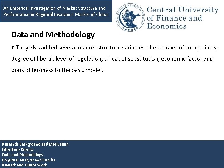 An Empirical Investigation of Market Structure and Performance in Regional Insurance Market of China