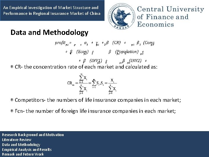 An Empirical Investigation of Market Structure and Performance in Regional Insurance Market of China