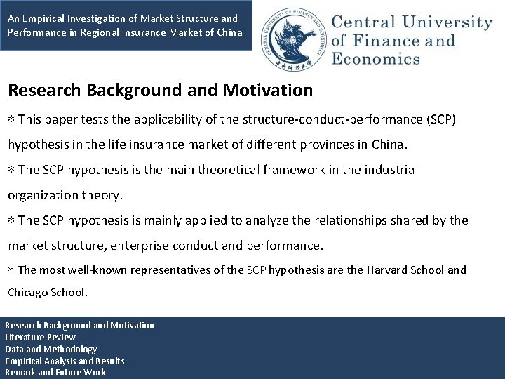 An Empirical Investigation of Market Structure and Performance in Regional Insurance Market of China