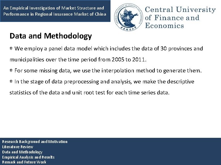 An Empirical Investigation of Market Structure and Performance in Regional Insurance Market of China