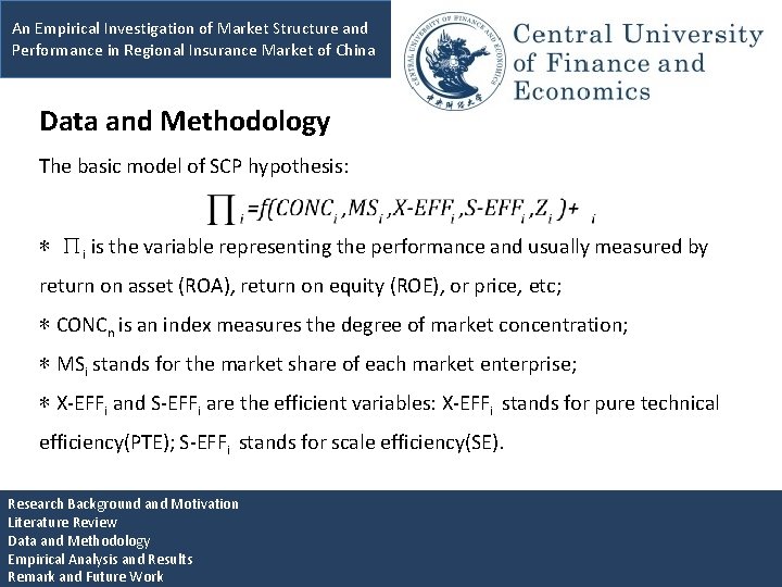 An Empirical Investigation of Market Structure and Performance in Regional Insurance Market of China