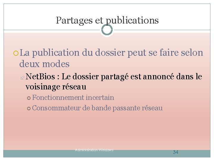 Partages et publications La publication du dossier peut se faire selon deux modes Net.